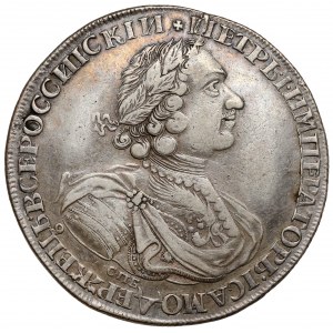 Rosja, Piotr I, Rubel 1724, Petersburg - Sun Rouble