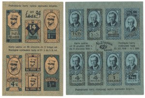 Łódź, Food cards 1917-1919, period 92 and 94 (2pcs)