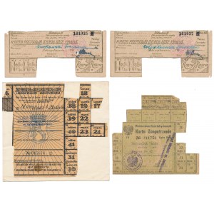 Karty premiowe, żywnościowe 194x-1946 - zestaw (4szt)