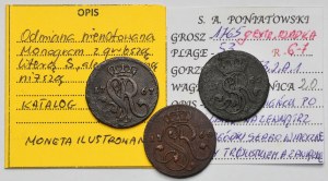 Poniatowski, Penny 1765-1768 - vzácne odrody (3ks)