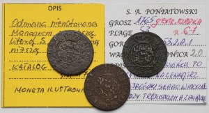 Poniatowski, Penny 1765-1768 - Varietà rare (3 pz)