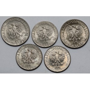 10 złotych 1959-1969 Kopernik - zestaw (5szt)