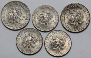 10 Zloty 1959-1969 Kopernikus - Satz (5 St.)