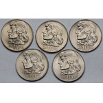 10 złotych 1969-1973 Kościuszko - zestaw (5szt)