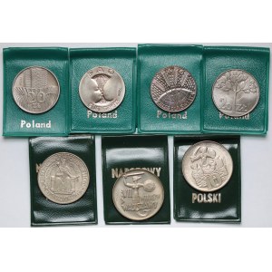 Próby CuNi 10-20 złotych 1964-1973 - zestaw (7szt)