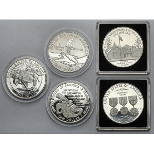 USA, Dolar 1994-1999 - zestaw (5szt)