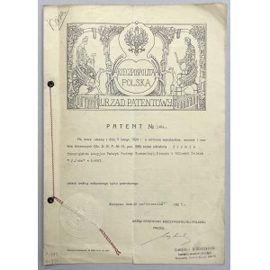 Zestaw: Patent z 1925, Ubezpieczenie 187x i papiery wartościowe (4szt)