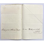 Stary dokument, 1836 - JEZIORNA w znaku wodnym