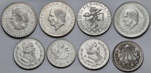 Mexique, 1-2 peso 1947-1966 - set (8pcs)