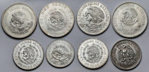 Mexiko, 1-2 peso 1947-1966 - sada (8ks)