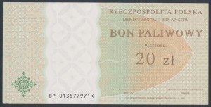 Fuel voucher - 20 zloty 2001