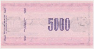 NBP travel cheque for PLN 5,000 - SPECIMEN