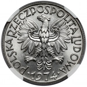 Rybak 5 złotych 1974 - słoneczko