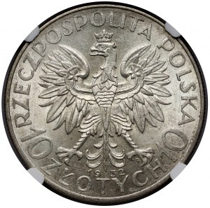 Testa di donna 10 oro 1932 zn, Varsavia