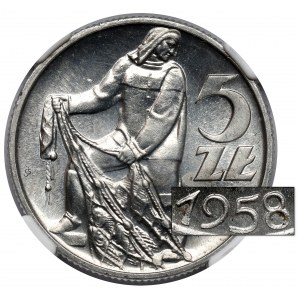 5 złotych 1958 Rybak - BAŁWANEK