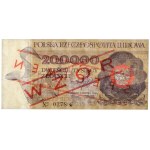 200.000 zł 1989 - WZÓR - A 0000000 - No.0278