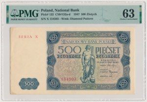 500 zloty 1947 - X