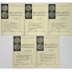 Biuletyn numizmatyczny 1969/39-46, brak 42-43 (5szt)