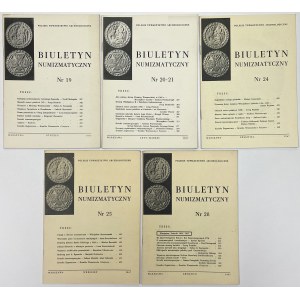 Biuletyn Numizmatyczny 1967/19-28, bez 22-23 (5szt)