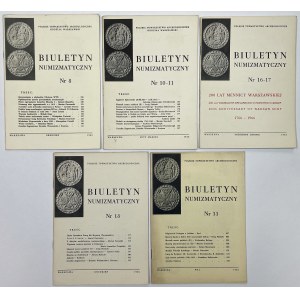 Biuletyn Numizmatyczny MIX 1965-1968 (5szt)
