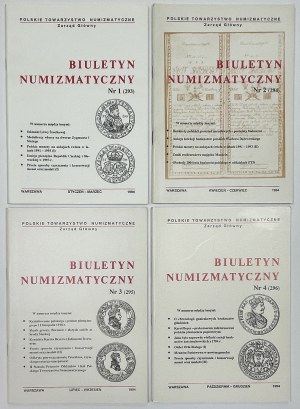 Numizmatický bulletin 1994 - sada (4ks)