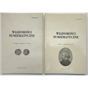 Wiadomości Numizmatyczne 1993/1-2 i 1996/3-4 (2szt)