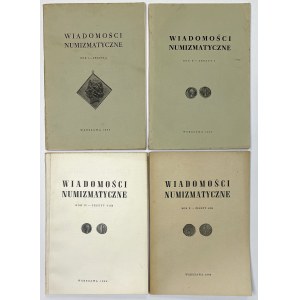 Wiadomości Numizmatyczne MIX 1957-1966 (4szt)