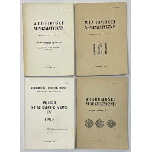 Wiadomości Numizmatyczne 1982-83 i 1985 komplet (4szt)