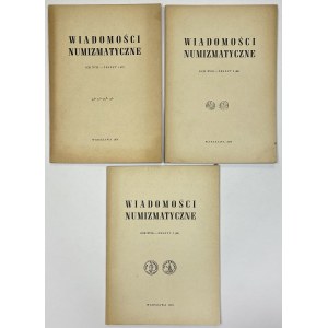 Wiadomości Numizmatyczne 1974/1-3 (3szt)