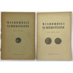 Wiadomości Numizmatyczne 1965/2-4 (2szt)