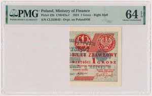1 Pfennig 1924 - CL❉ - rechte Hälfte