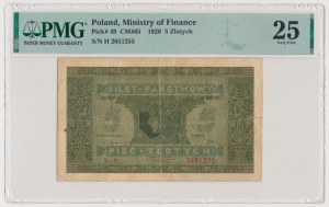 Pass ticket, 5 zloty 1926 Miner - Ser.H