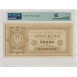 50.000 mkp 1922 - L - zauważalnie odmienna kolorystyka giloszy