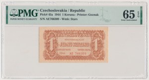 Tchécoslovaquie, 1 couronne 1944