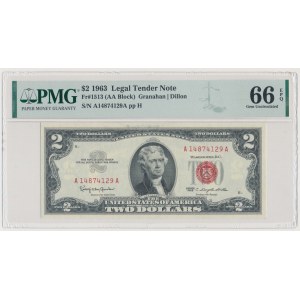 USA, 2 Dollars 1963