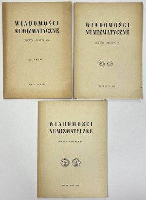 Wiadomości Numizmatyczne 1978/1-2 i 1982/3-4 (3szt)