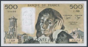 Francja, 500 Francs 1985