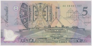 Austrálie, 5 dolarů 1992