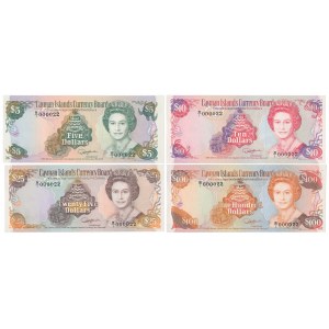 Cayman Islands, 5 - 100 Dollars 1991 - B/I 000022 - same number (4pcs)