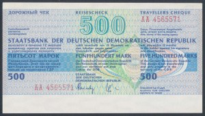 Nemecko, cestovný šek 500 mariek