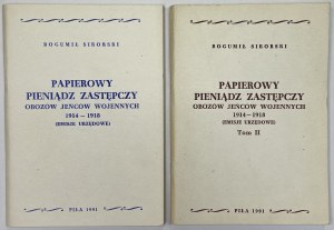 Papierersatzgeld der Kriegsgefangenenlager 1914-1918. Offizielle Ausgaben, Bd. I-II, B. Sikorski (2 St.)
