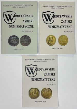 Wroclaw Numismatic Notes 2012-2018 (3pcs)