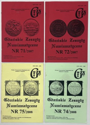 Gdańskie Zeszyty Numizmatyczne 2007-2008/71-75, bez 73 (4szt)