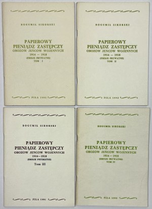 Paper replacement money of prisoner of war camps 1914-1918. private issues, Vol. I-IV, B. Sikorski (4pc)
