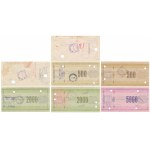 Zestaw czeków podróżniczych NBP, 500 - 5.000 zł (7szt)