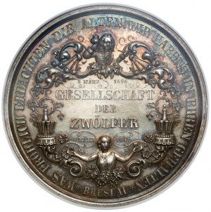 Slezsko, Vratislav, medaile 1846 - 150. výročí založení Společnosti dvanácti apoštolů