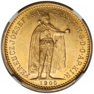 Hongrie, François-Joseph Ier, 10 couronnes 1900 KB, Kremnica