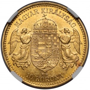 Maďarsko, František Josef I., 10 korun 1900 KB, Kremnica