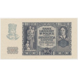 20 złotych 1940 - bez serii i numeracji