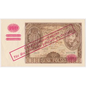 100 złotych 1934 z ORYGINALNYM przedrukiem GG